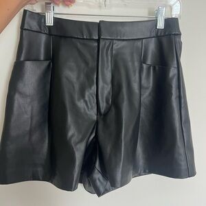 Size Medium Zara leather shorts